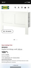 IKEA Brimnes Bett, 4 Schubladen, Weiß, Lattenrost, Regal-Kopfteil, 140x200 Cm