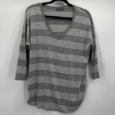 Market Spruce Top Shirt  Womens Large Gray Boxy Brushed Knit  Soft