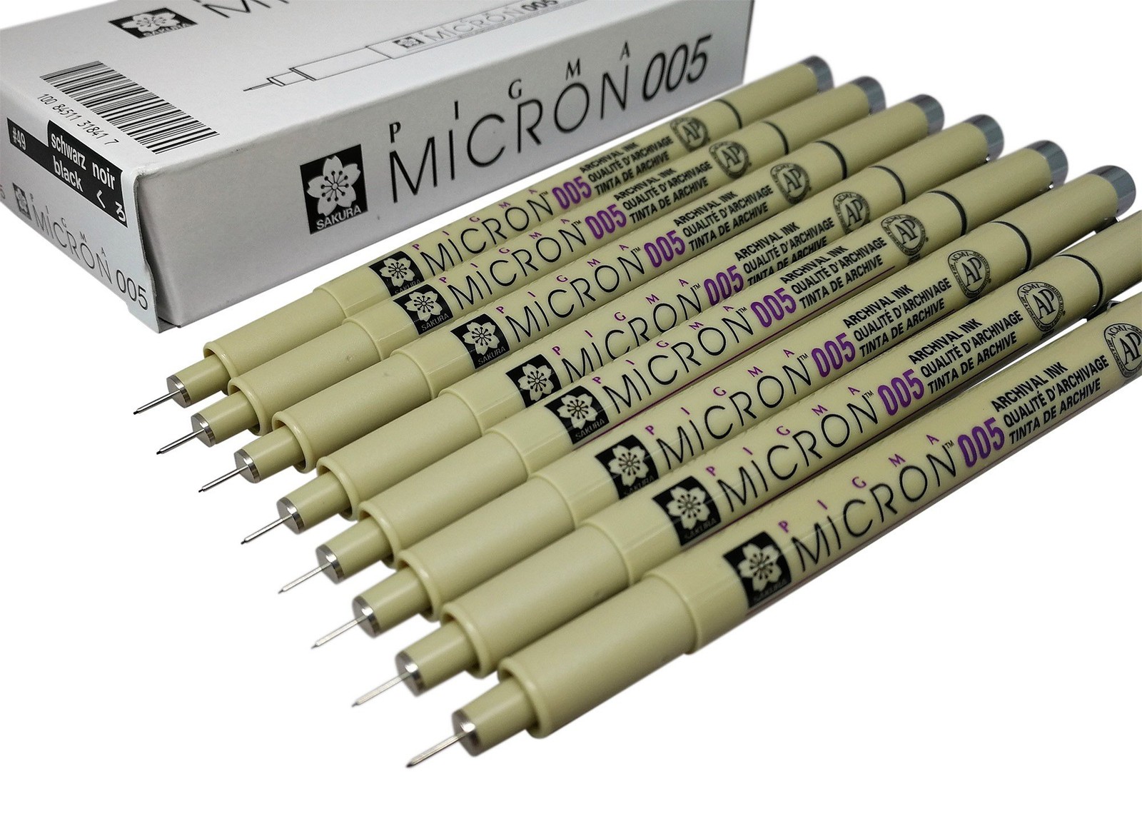  Sakura Pigma Micron pen 005 Black ink marker felt tip pen, 