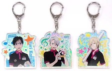 Key chain mascot (character) Yuri & Victor & Yuri hologram acrylic key chain