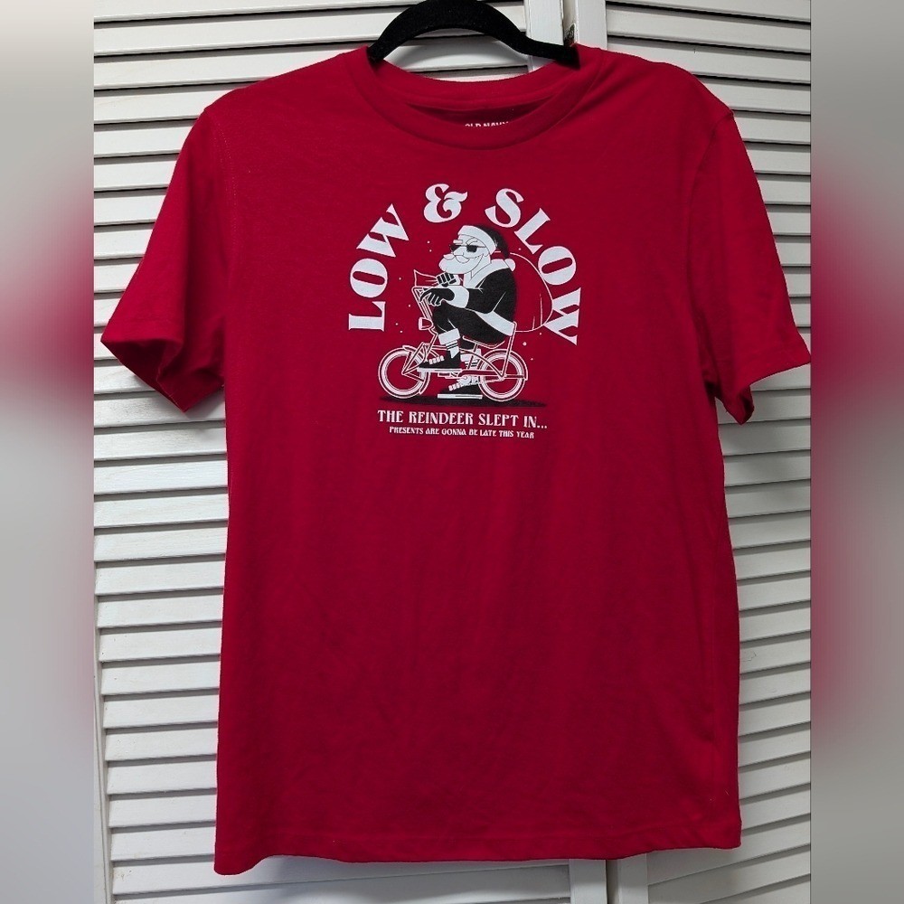 Old Navy Red Low & Slow Santa Tee