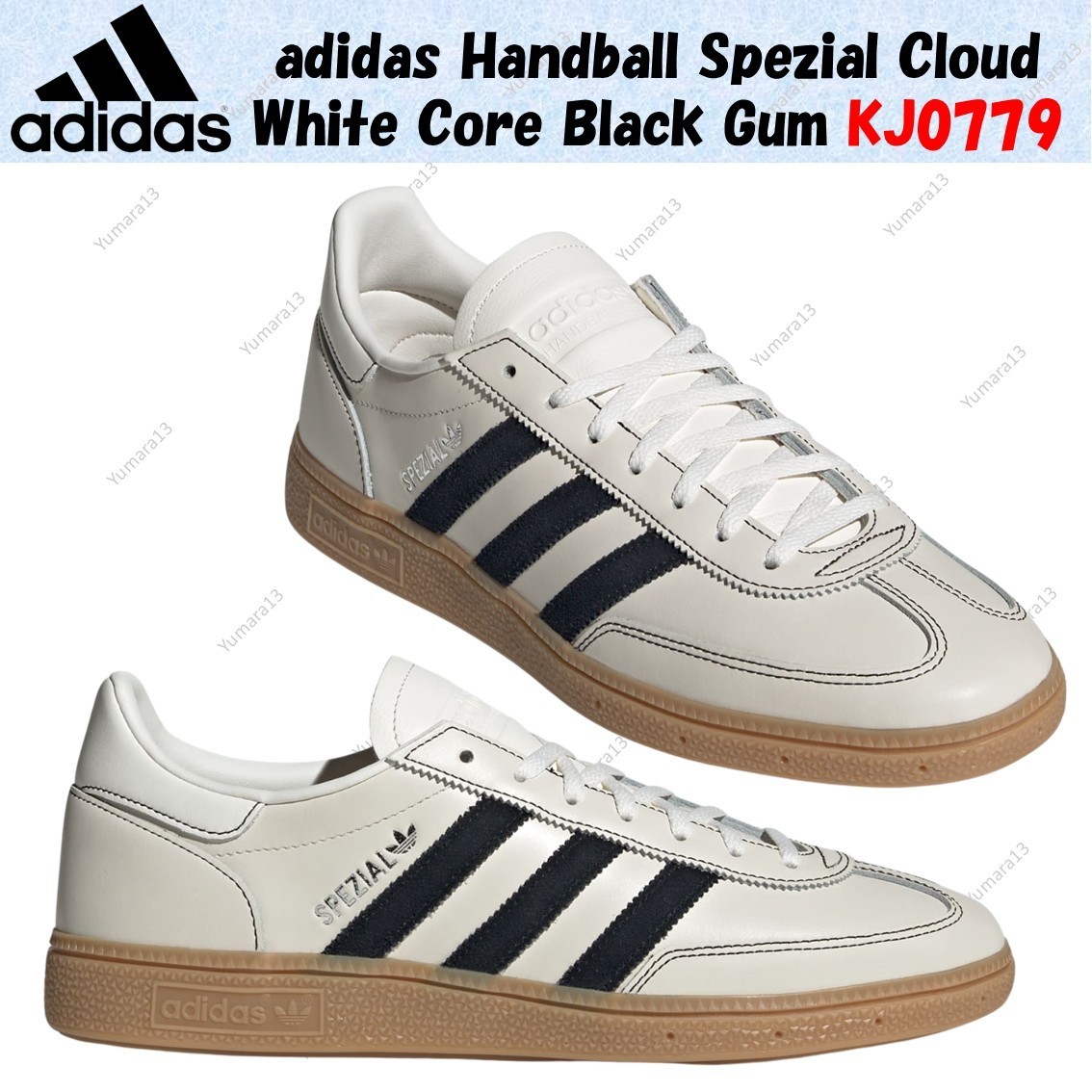 adidas Handball Spezial Cloud White Core Black Gum KJ0779 Men's