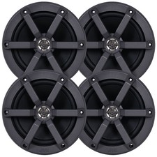 JVC 6.5" 100 Watt Max Power Marine 2-Way Black Speakers Qty 4 