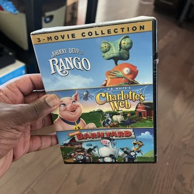 Charlottes Web - Rango -  BarnYard 3 Movie Collection (DVD, 2013, 3-Disc Set)