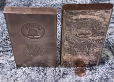 2 - 1 Kilo .999 FINE COPPER BULLION BARS - 2011 Liberty Bell Design 4.4 Pounds