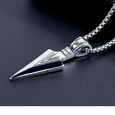 Arrowhead Stainless Steel Spear Arrow Head Pendant Chain Necklace For Men Boys