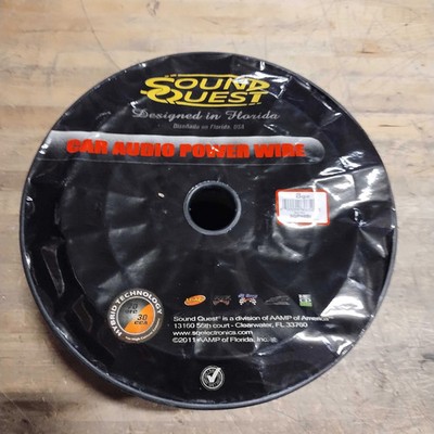 SOUND QUEST 8 GAUGE POWER WIRE MATTE BLUE 250FT ROLL CAR AUDIO AMPLIFIER CABLE