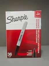Sharpie 1884739 Permanent Marker Fine Point 36 Pieces - Black