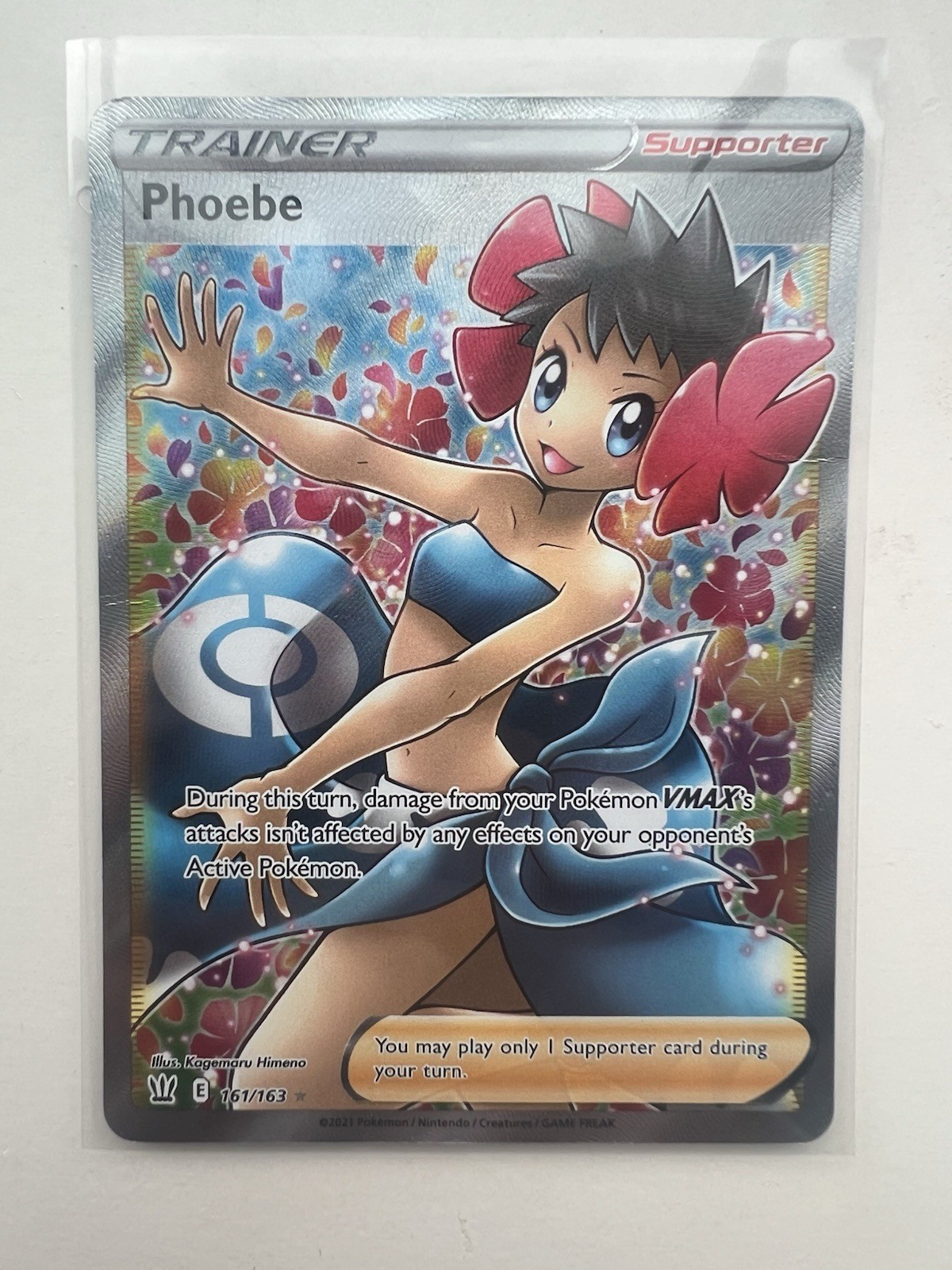 Pokemon Phoebe (Full Art) Ultra Rare SWSH05: Battle Styles 161/163 LP