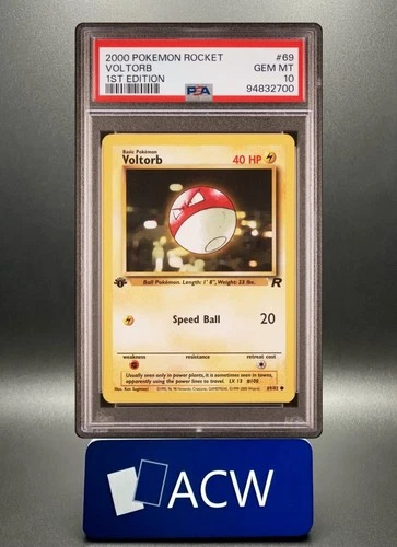 Voltorb - 2000 Team Rocket #69 🔥 1st Edition PSA 10 🔥 GEM Vintage Pokemon