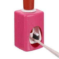 1 Pcs Single Slot Design Self-Adhesive Toothpaste Dispenser Red 