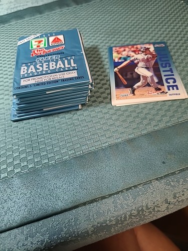 10 UNOPENED 1993 7-ELEVEN FLEER Baseball PACKS AND ONE IS OPENED TOTAL 11