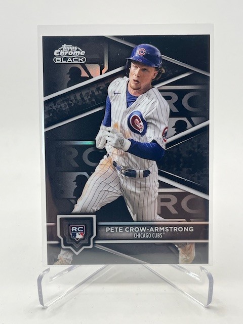 2024 TOPPS CHROME BLACK PETE CROW-ARMSTRONG RC #96 IMAGE VARIATION SP REFRACTOR