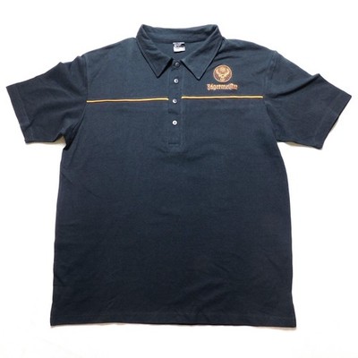Jägermeister Polo Shirt Mens Large Black Embroidered Logo Bar Alcohol Promo