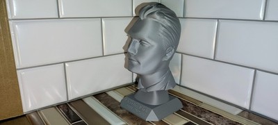 Charlie Kirk Memorial Bust in Grey.  Patriot gone too Soon!