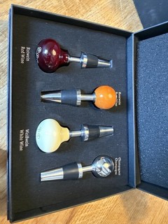 Mercedes Benz Flaschenverschluss Set 4 teilig Edelstahl/Gummi mit Geschenkbox