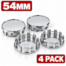 4 Pack 54mm Gloss Black Wheel Center Caps Chrome Universal Hub Caps 4 Pack 54mm Gloss Black Wheel Center Caps Chrome Universal Hub Caps
