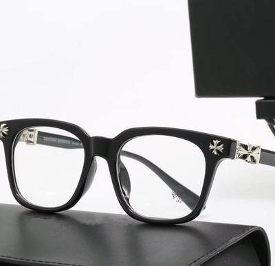 Trendige Chrom Brille Blaulicht BRANDNEU Schwarz/Silber VERSAND AM SELBEN TAG