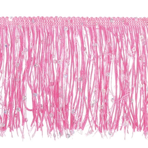 sourcing map 5 Yards of 10cm/4" Sequin Fringe Trim Sparkling DIY Fringe Tassel