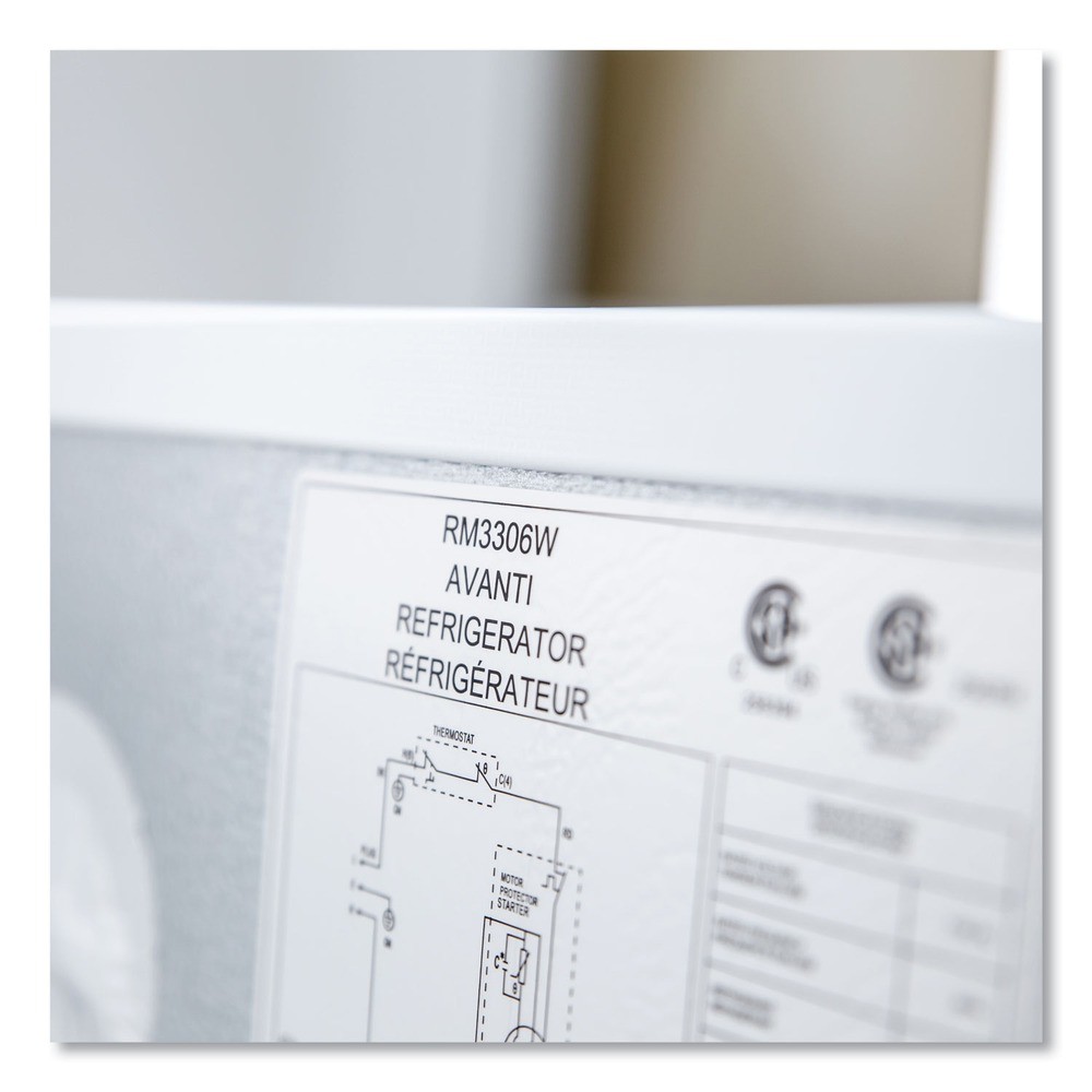 Avanti RM3306W 3.3 Cu-ft. Refrigerator with Chiller Compartment - White New