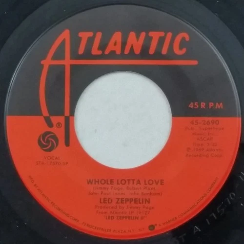 LED ZEPPELIN Whole Lotta Love b/w Living Loving Maid 452690 7" 45rpm Vinyl VG++