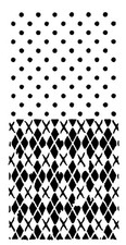 Really Great Stencils, Dots  Argyle Stencil, 4x8.7", Diamonds, Polka, Scattered