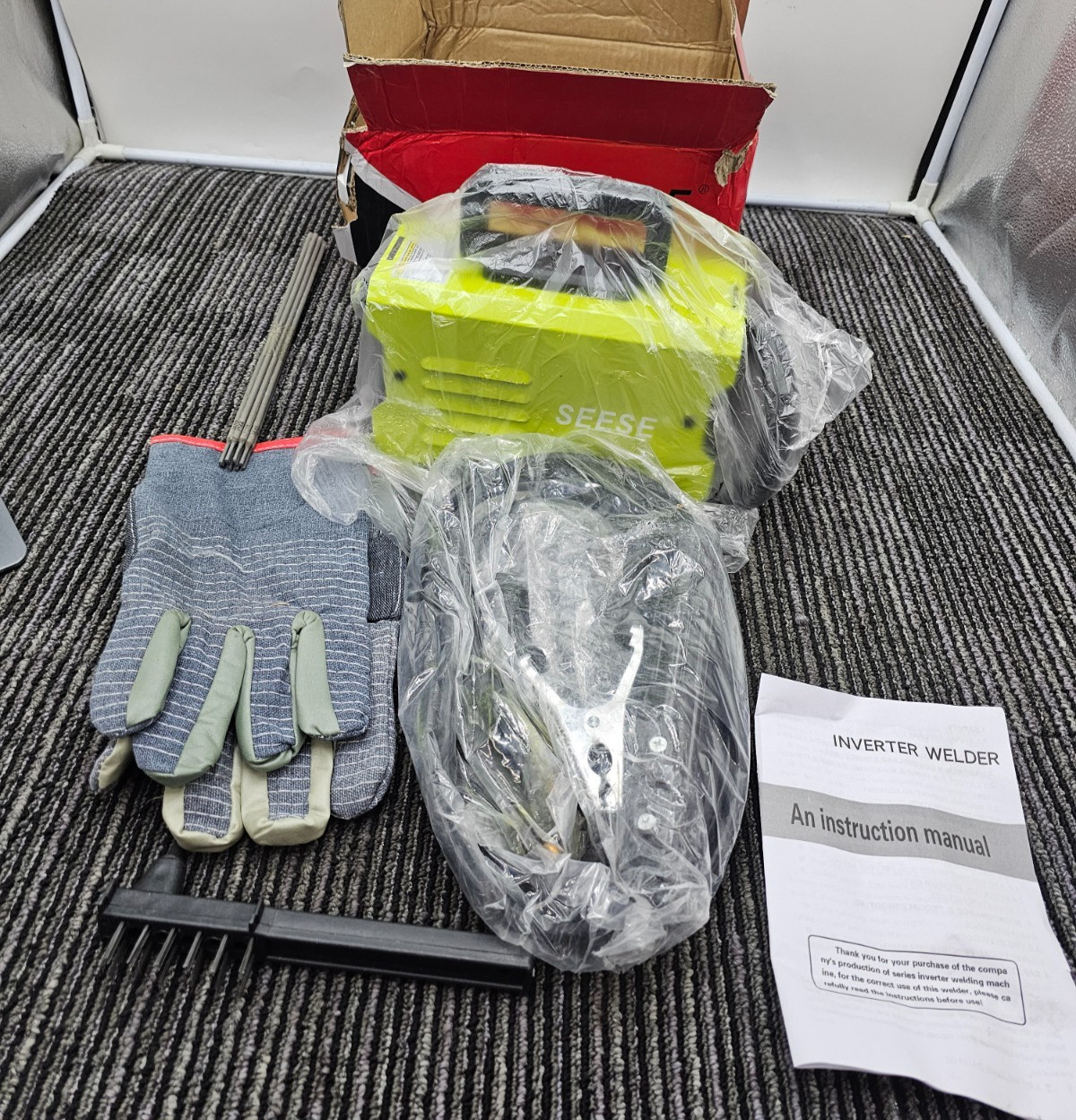 SEESE MMA-155 Portable Inverter Arc Welder 110/220V Stick Welding Machine Smart