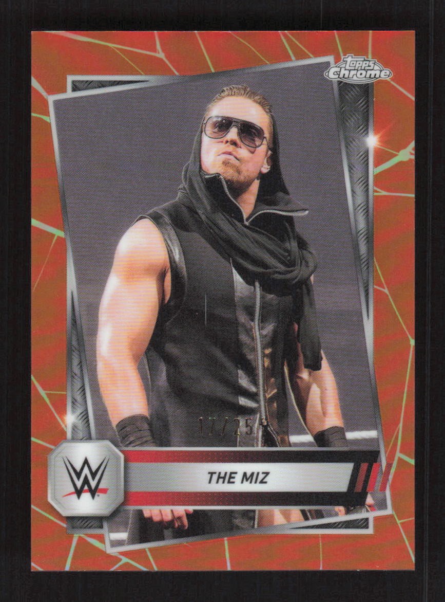 The Miz 2025 Topps Chrome WWE Orange Refractor #/25 #141