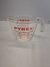 Pyrex 508 Red Letter J Handle 1 Cup Liquid Measuring Cup
