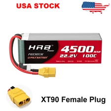 HRB 6S 4500mAh LiPo Battery XT90 22.2V for Helicopter Airplane Truck Drone Quad