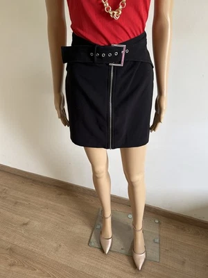Jupe noire avec ceinture Morgan taille 36 TBE - Photo 1/4