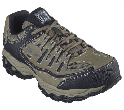 Skechers Men\'s Black and Gray Work Relaxed Fit Cankton ST Boots Work Relaxed Fit: Cankton ST main image 2
