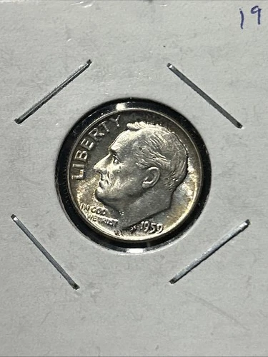 1959 (P) Roosevelt Dime - 90% Silver - Uncirculated - Nice Toning