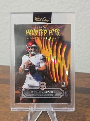 2024 JACKSON ARNOLD W.C. HAUNTED HITS YELLOW CRYSTAL PUMPKIN #HHP-JA 2/3 AUBURN