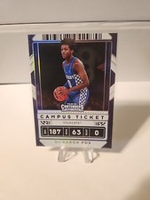 De'Aaron Fox - Contenders Draft Picks 2020 Campus Ticket Basketball Card #22