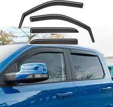 Trim Cover Side Window Visor Deflector For 2009-2018 Dodge Ram 1500 Crew Cab