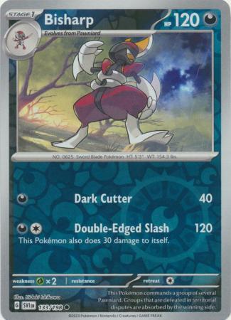 BISHARP 133/198 SCARLET VIOLET BASE POKEMON (REVERSE HOLO, NM)