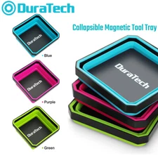 DURATECH Magnetic Foldable Parts Tray Set 3PC Collapsible Silicone Tool Tray Set