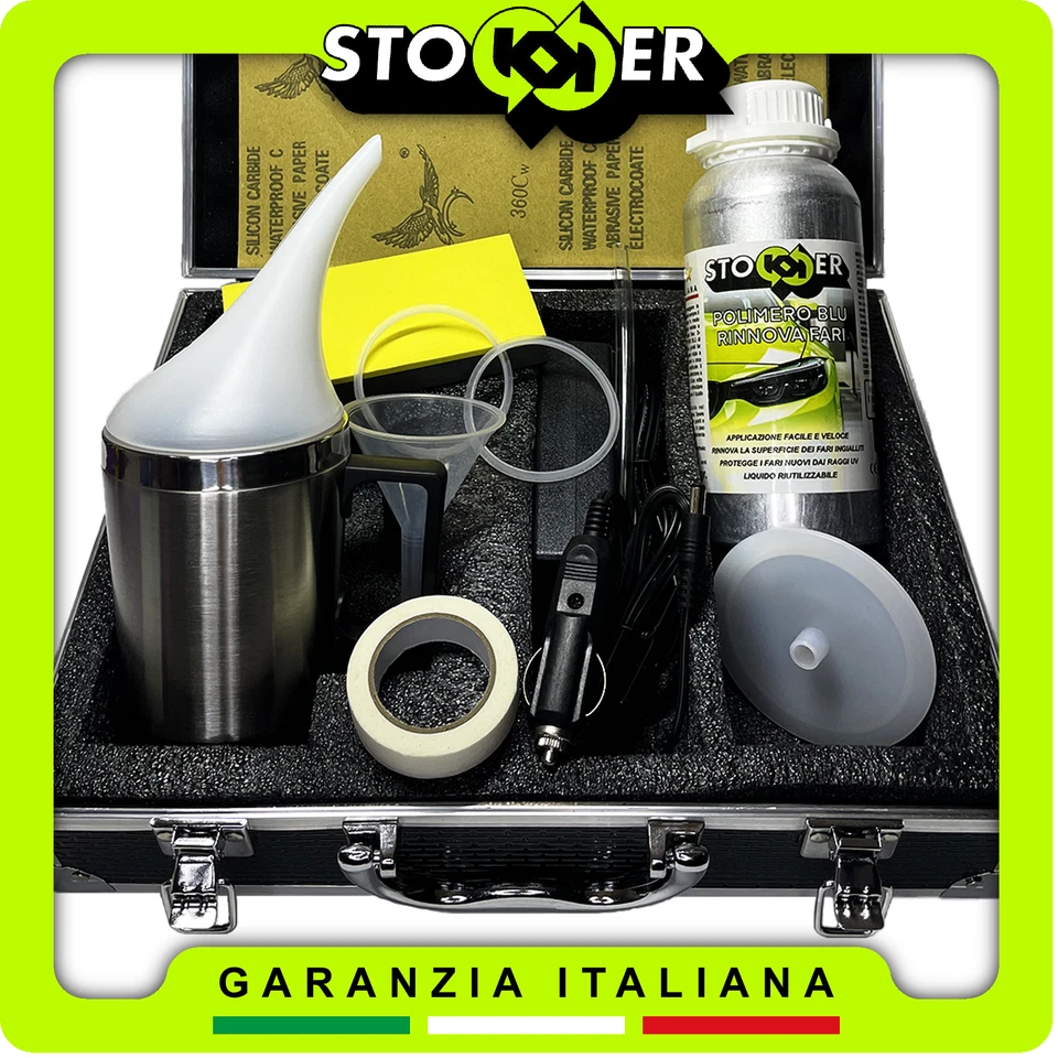 Kit Lucidatura Fari Rinnova Ripristina Elimina Graffi Fanali Polimero Blu 800g - Image 4 of 4
