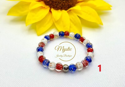 Mystic Firefly bracelet lampwork luminous glass glow in the dark