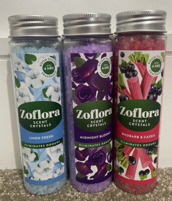 3x Zoflora Duftkristalle Midnight Bloom Rhabarber & Cassis Leinen frischer Duft