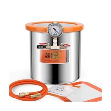 BACOENG 3 Gallon Tempered Glass Lid Stainless Steel Vacuum Chamber Perfect fo...