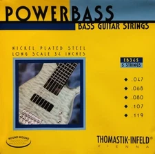 Thomastik Infeld EB345 Powerbass Bass Guitar Strings; 5-String set gauges 47-119