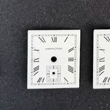Hamilton Vintage Original White Roman Numeral Watch Dial 19.3mm x 21.5mm