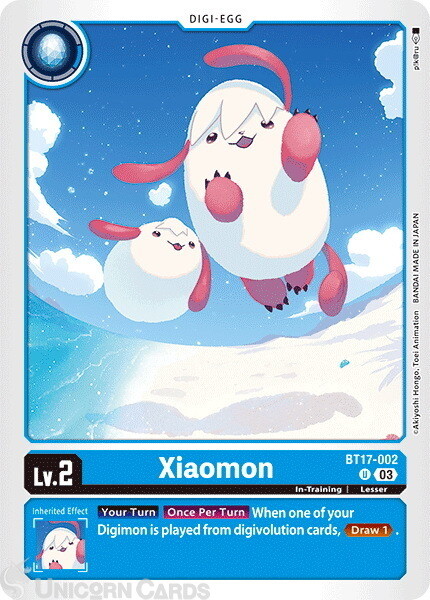 BT17-002 Xiaomon : Uncommon Digimon Card : BT17: Secret Crisis