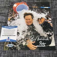 BILL BELICHICK SIGNED AUTOGRAPH 8X10 PHOTO NEW ENGLAND PATRIOTS BECKETT BAS COA