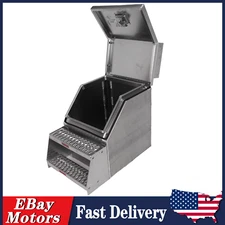 24.5"x28.4"x18" Side Mount Semi Truck Tool Box w/ Saddle Step Open Wide Design