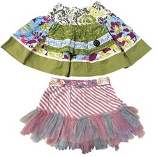 Matilda Jane Girls Skirt Bundle Tiered Ruffle Floral Print Size 4