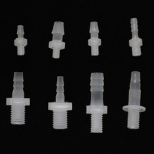 Plastic Straight Barbed Joiner Male Thread Hose Pipe Connector Water Fish Tank