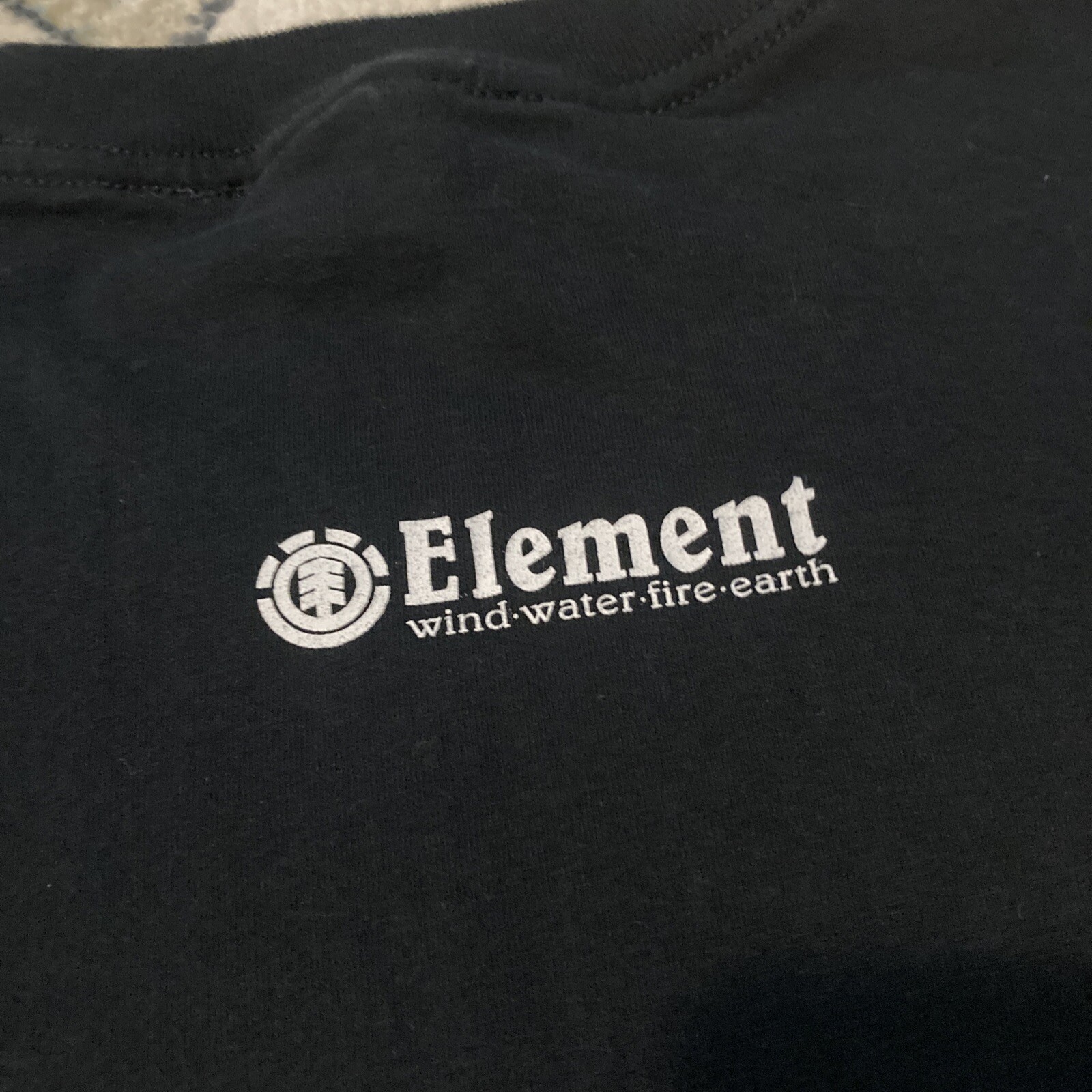 Vintage Element Skateboards Men's Large Black 2000s Skate Shirt Logo